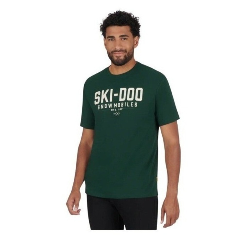 Ski-Doo Vintage Logo Graphic Tee Hunter Green Cotton‎ Knit XL